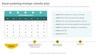 Email Marketing Strategic Calendar Plan Holistic Approach To 360 Degree Marketing