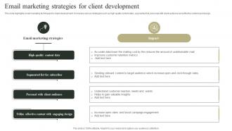 Email Marketing Strategies For Client Development