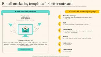 Email Marketing Templates For Better Outreach Marketing Strategies To Grow Your Audience