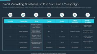 Email Marketing Timetable To Run Successful Campaign