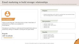 Email Marketing To Build Stronger Relationships Farm Services Marketing Strategy SS V