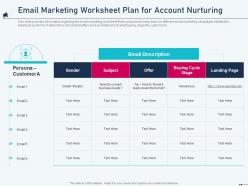 Email Marketing Worksheet Plan For Account Nurturing Account Based Marketing