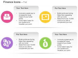 Email price safe currencies dollar bag ppt icons graphics