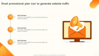Email Promotional Plan Icon To Generate Website Traffic