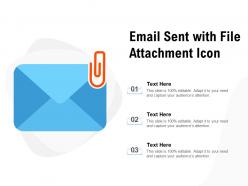 Email sent with file attachment icon