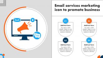 Email Services Marketing Icon To Promote Business
