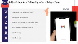 Email Subject Lines For Follow Up After Trigger Event Training Ppt