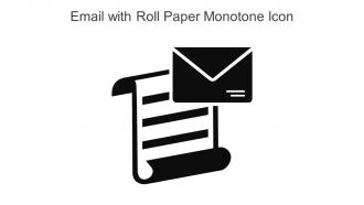 Email With Roll Paper Monotone Icon In Powerpoint Pptx Png And Editable Eps Format
