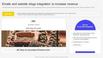 Emails And Website Blogs Integration To Increase Revenue Email Marketing Automation To Increase Customer