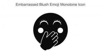 Embarrassed Blush Emoji Monotone Icon In Powerpoint Pptx Png And Editable Eps Format
