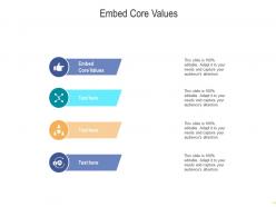 Embed core values ppt powerpoint presentation outline portrait cpb