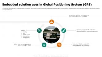Embedded Solution Uses In Global Positioning System Gps Embedded System Applications