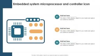 Embedded System Microprocessor And Controller Icon Ppt Slides