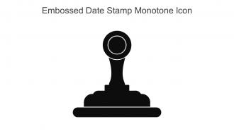 Embossed Date Stamp Monotone Icon In Powerpoint Pptx Png And Editable Eps Format