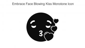 Embrace Face Blowing Kiss Monotone Icon In Powerpoint Pptx Png And Editable Eps Format