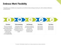 Embrace work flexibility job sharing ppt powerpoint clipart