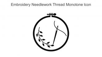 Embroidery Needlework Thread Monotone Icon In Powerpoint Pptx Png And Editable Eps Format