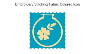 Embroidery Stitching Fabric Colored Icon In Powerpoint Pptx Png And Editable Eps Format