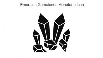 Emeralds Gemstones Monotone Icon In Powerpoint Pptx Png And Editable Eps Format