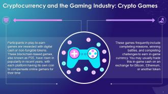 Emergence Of Crypto Games In The Gaming Industry Training Ppt