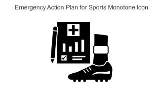 Emergency Action Plan For Sports Monotone Icon In Powerpoint Pptx Png And Editable Eps Format