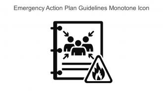 Emergency Action Plan Guidelines Monotone Icon In Powerpoint Pptx Png And Editable Eps Format