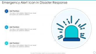 Emergency alert icon in disaster response