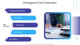 Emergency Fund Calculator In Powerpoint And Google Slides Cpb