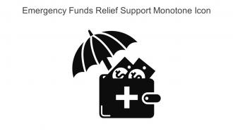 Emergency Funds Relief Support Monotone Icon In Powerpoint Pptx Png And Editable Eps Format
