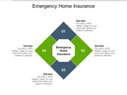 Emergency home insurance ppt powerpoint presentation infographics cpb
