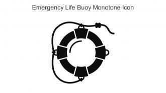 Emergency Life Buoy Monotone Icon In Powerpoint Pptx Png And Editable Eps Format