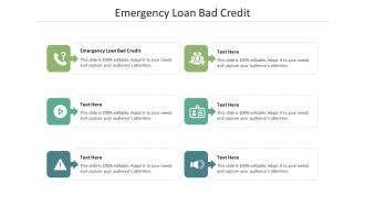 Emergency loan bad credit ppt powerpoint presentation rules cpb
