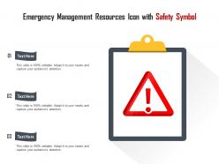 Emergency management resources icon with safety symbol