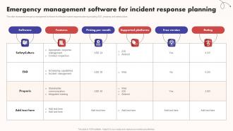 Emergency Management Software For Incident Response Planning