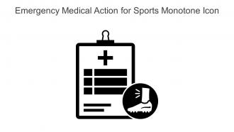 Emergency Medical Action For Sports Monotone Icon In Powerpoint Pptx Png And Editable Eps Format
