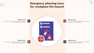 Emergency Planning Icons For Workplace Fire Hazard