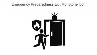 Emergency Preparedness Exit Monotone Icon In Powerpoint Pptx Png And Editable Eps Format