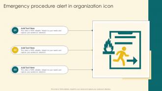 Emergency Procedure Alert In Organization Icon