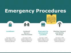 Emergency procedures location ppt powerpoint presentation file vector