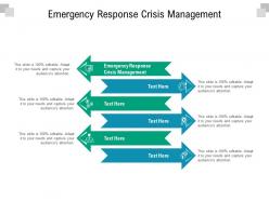 Emergency response crisis management ppt powerpoint presentation styles shapes cpb