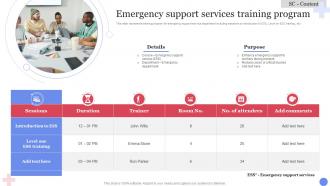 Emergency Support Services Training Program