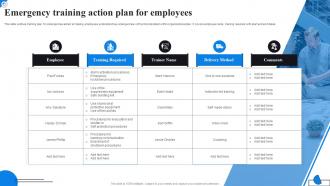 Emergency Training Action Plan For Employees