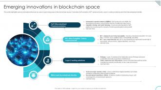 Emerging Innovations In Blockchain Space Decoding The Future Of Blockchain Technology BCT SS