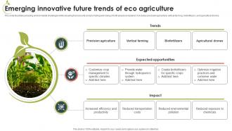 Emerging Innovative Future Trends Of Eco Agriculture Ppt Slides
