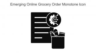 Emerging Online Grocery Order Monotone Icon In Powerpoint Pptx Png And Editable Eps Format
