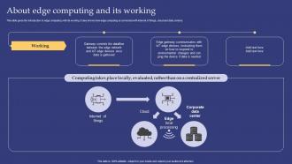Emerging Technologies About Edge Computing And Its Working