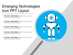 Emerging technologies icon ppt layout