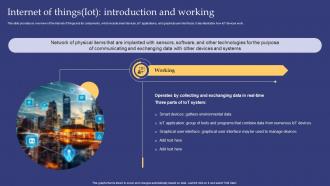 Emerging Technologies Internet Of Things Iot Introduction And Working