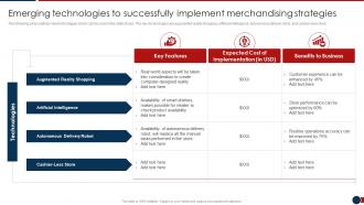 Emerging Technologies To Successfully Developing Retail Merchandising Strategies Ppt Portrait