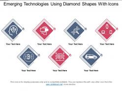 Emerging technologies using diamond shapes with icons